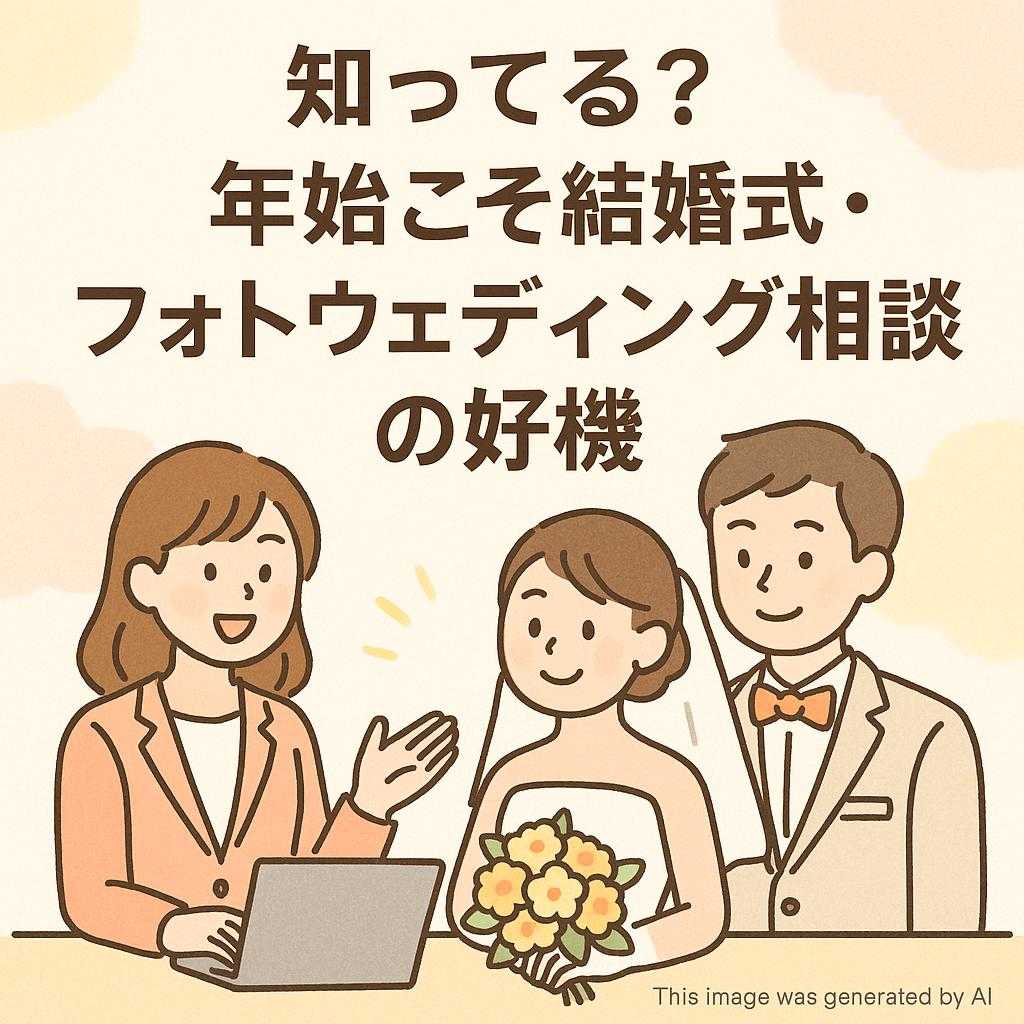知ってる？年始こそ結婚式・フォトウェディング相談の好機