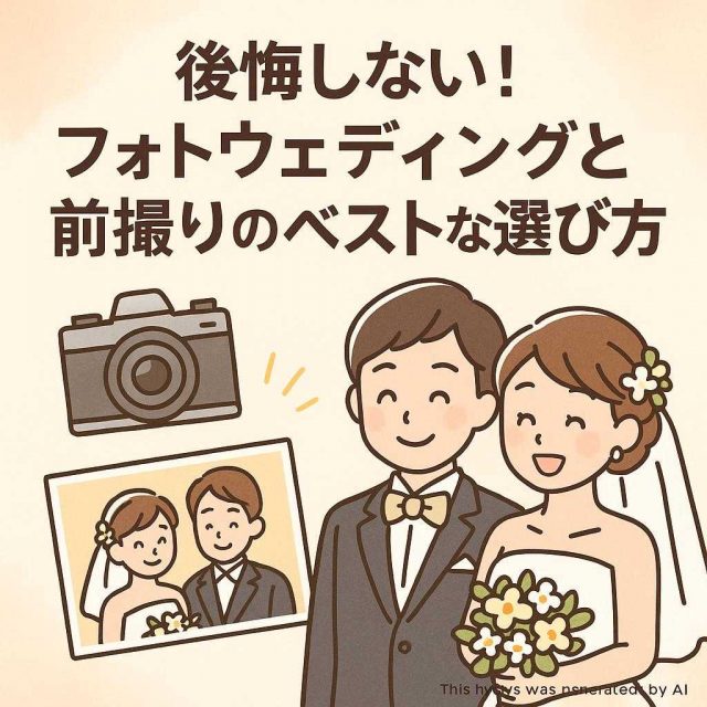 後悔しない！フォトウェディングと前撮りのベストな選び方
