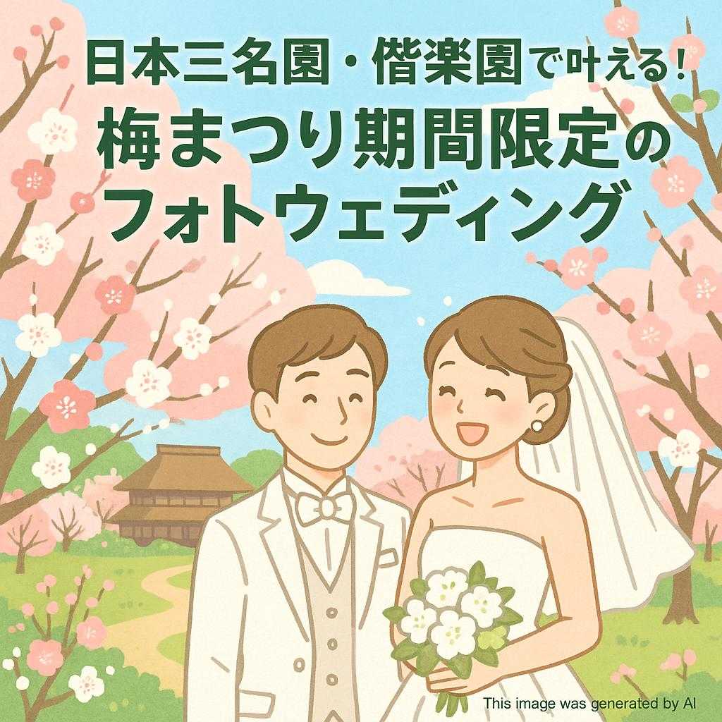 日本三名園・偕楽園で叶える！梅まつり期間限定のフォトウェディング