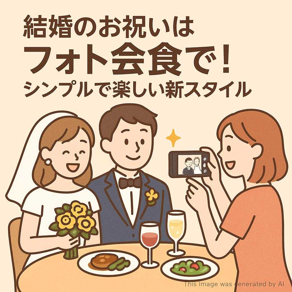 結婚のお祝いはフォト会食で！シンプルで楽しい新スタイル