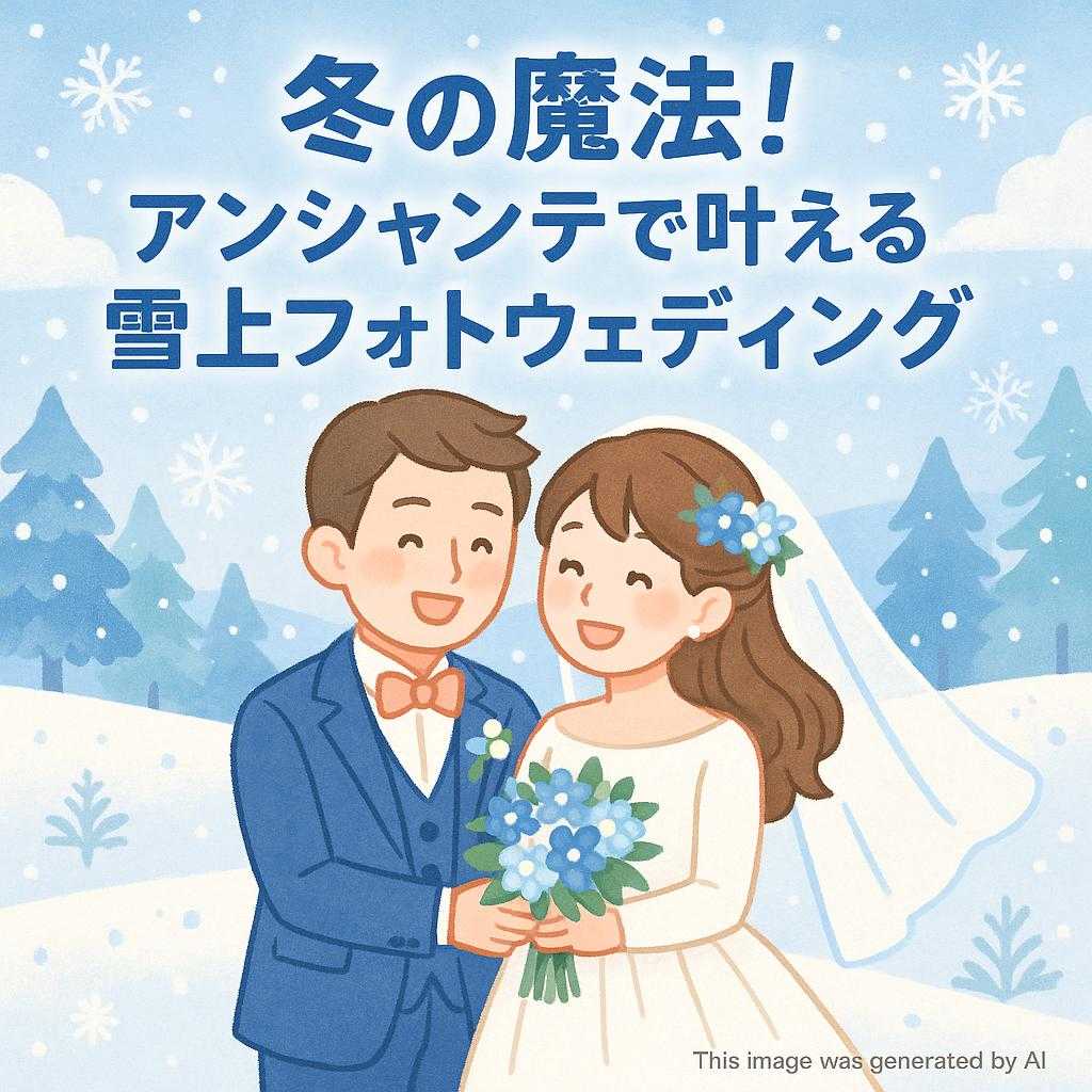 冬の魔法！アンシャンテで叶える雪上フォトウェディング
