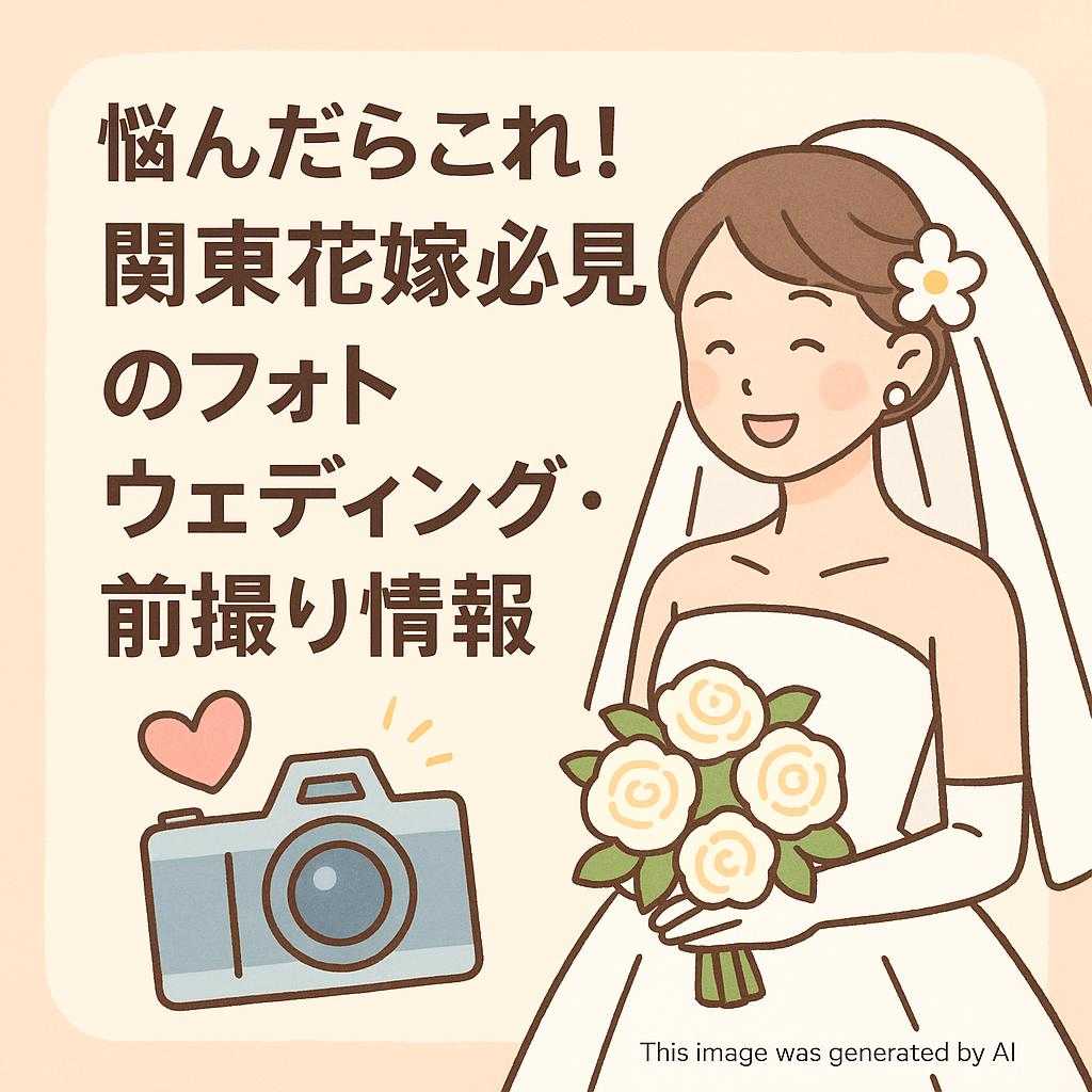 悩んだらこれ!関東花嫁必見のフォトウェディング・前撮り情報