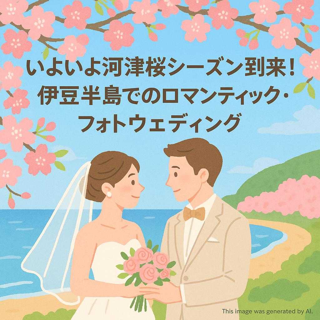 いよいよ河津桜シーズン到来！伊豆半島でのロマンティック・フォトウェディング