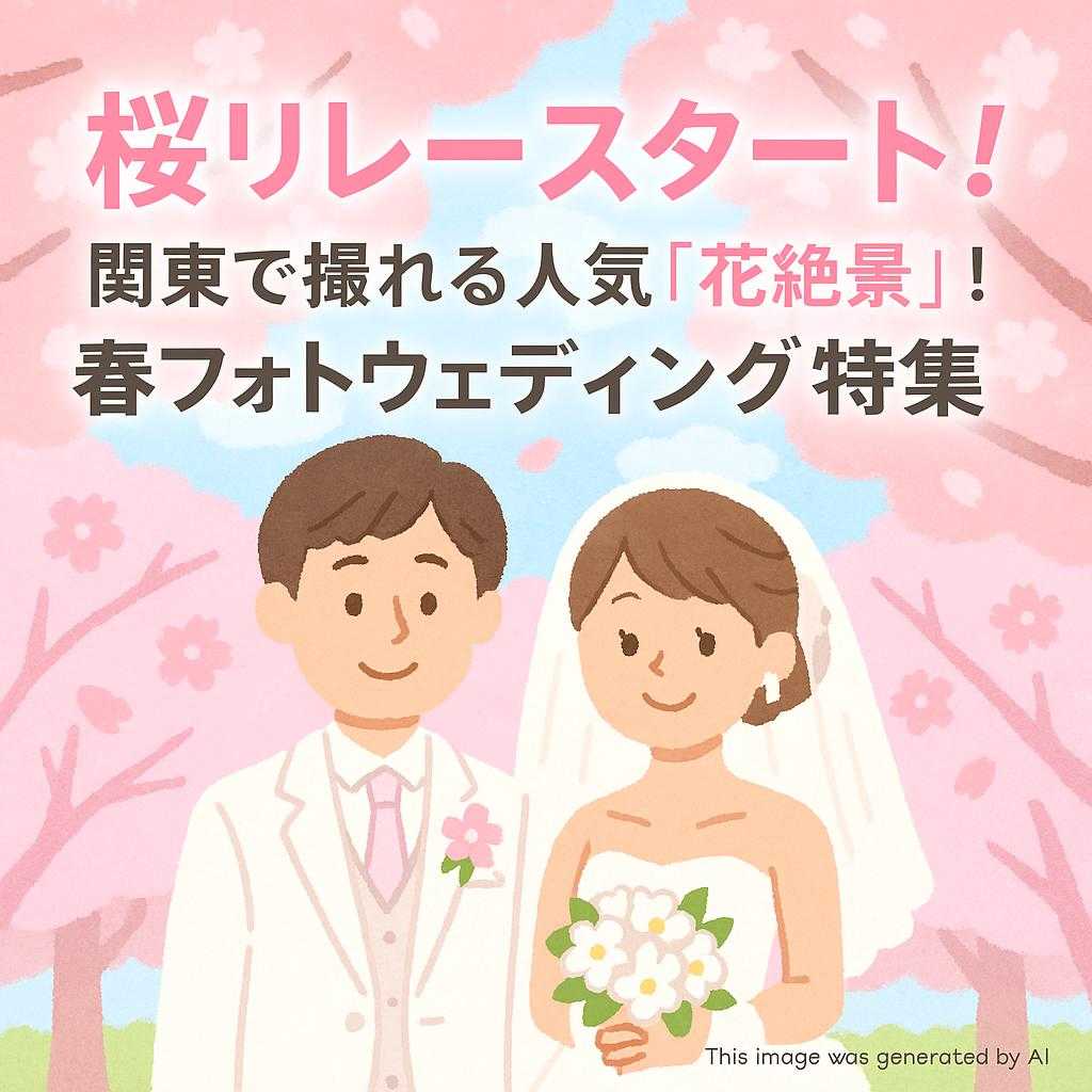 桜リレースタート！関東で撮れる人気「花絶景」！春フォトウェディング特集