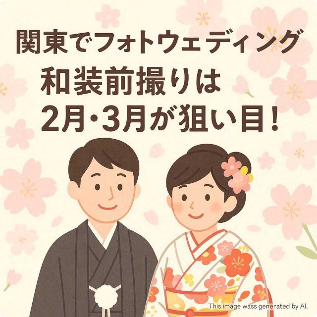 関東でフォトウェディング 和装前撮りは2月・3月が狙い目！