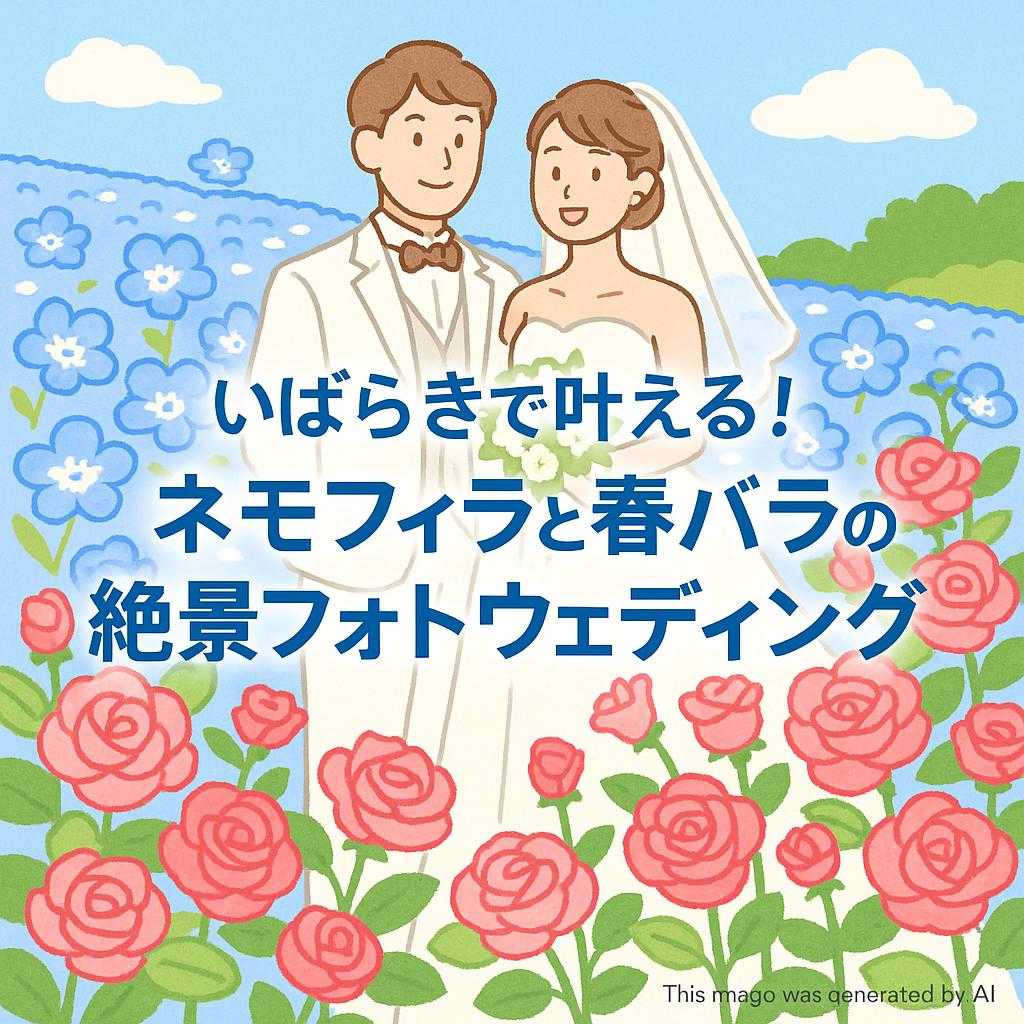 いばらきで叶える!ネモフィラと春バラの絶景フォトウェディング