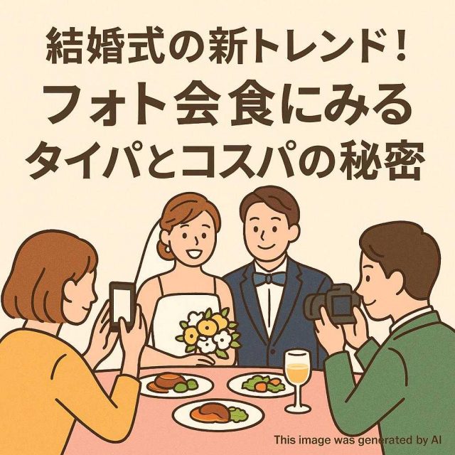 結婚式の新トレンド！フォト会食にみるタイパとコスパの秘密