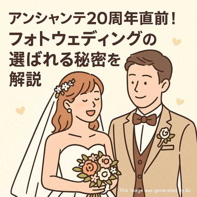 アンシャンテ20周年直前！フォトウェディングの選ばれる秘密を解説