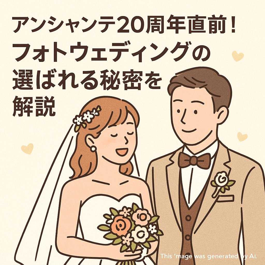 アンシャンテ20周年直前！フォトウェディングの選ばれる秘密を解説