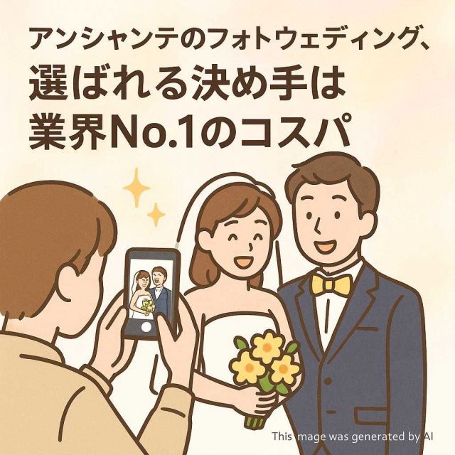 アンシャンテのフォトウェディング、選ばれる決め手は業界No.1のコスパ