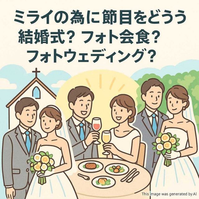 ミライの為に節目をどう祝う？結婚式？フォト会食？フォトウェディング？