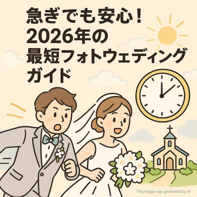 急ぎでも安心！2026年の最短フォトウェディングガイド