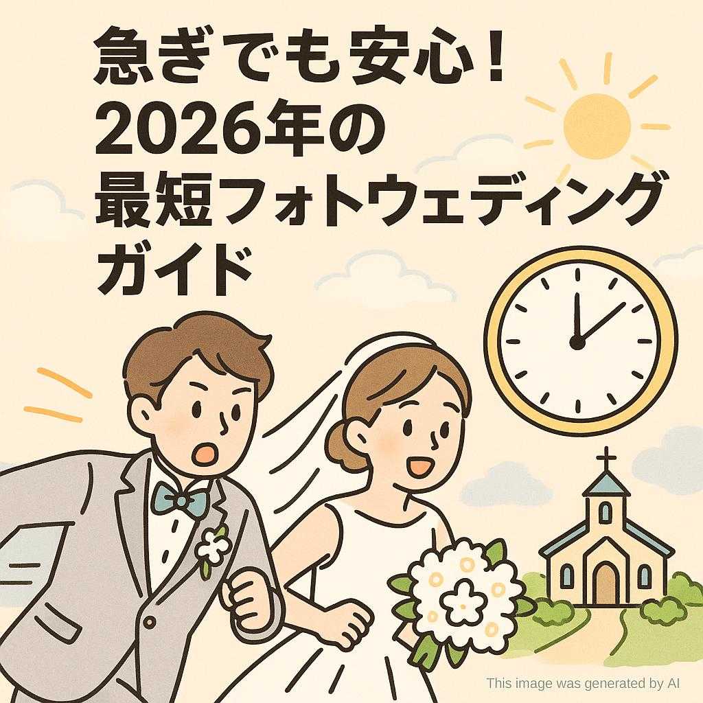 急ぎでも安心！2026年の最短フォトウェディングガイド