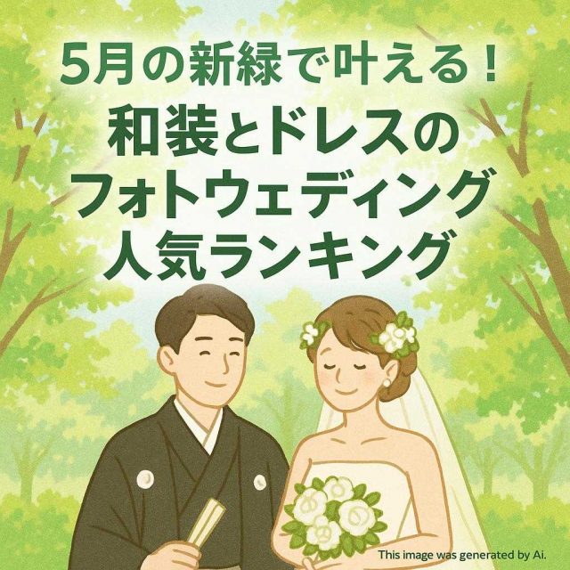 5月の新緑で叶える！和装とドレスのフォトウェディング人気ランキング