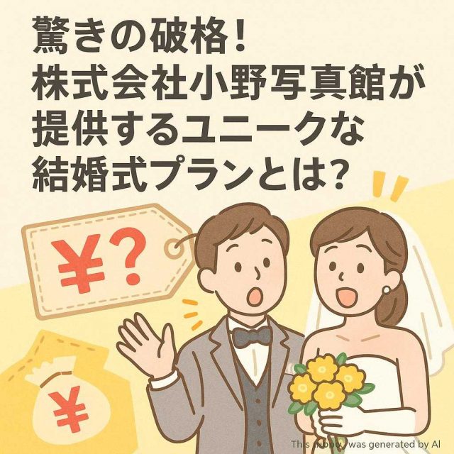 驚きの破格！株式会社小野写真館が提供するユニークな結婚式プランとは？