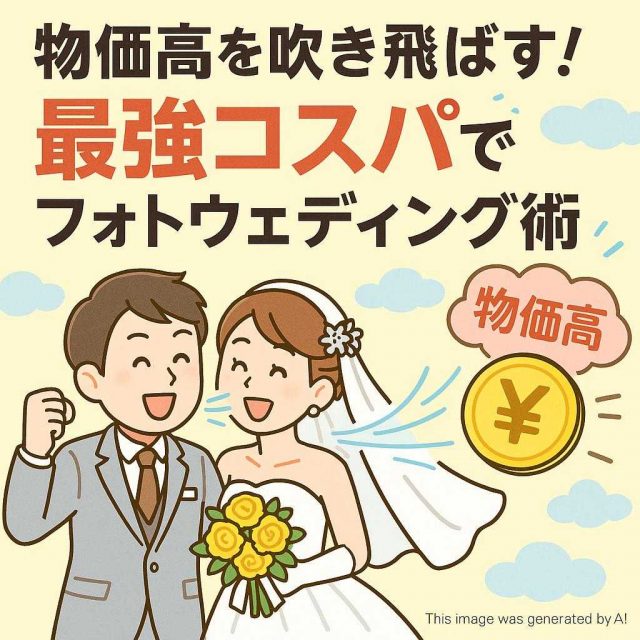 物価高を吹き飛ばす！最強コスパでフォトウェディング術