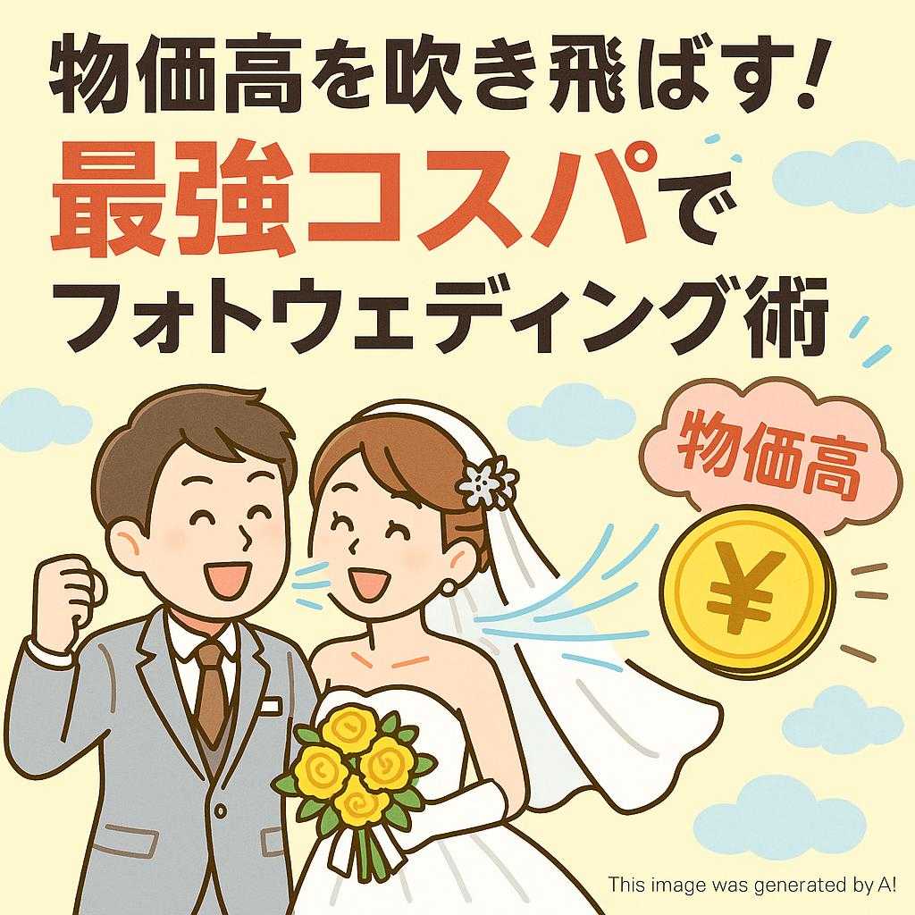 物価高を吹き飛ばす！最強コスパでフォトウェディング術