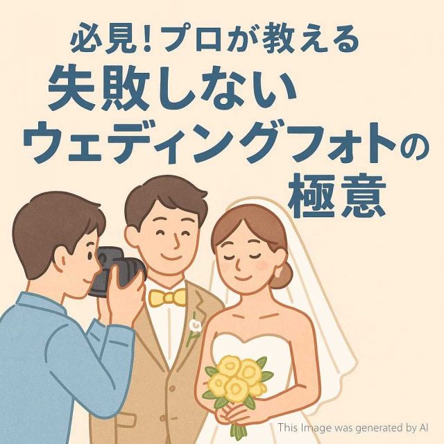 必見！プロが教える失敗しないウェディングフォトの極意