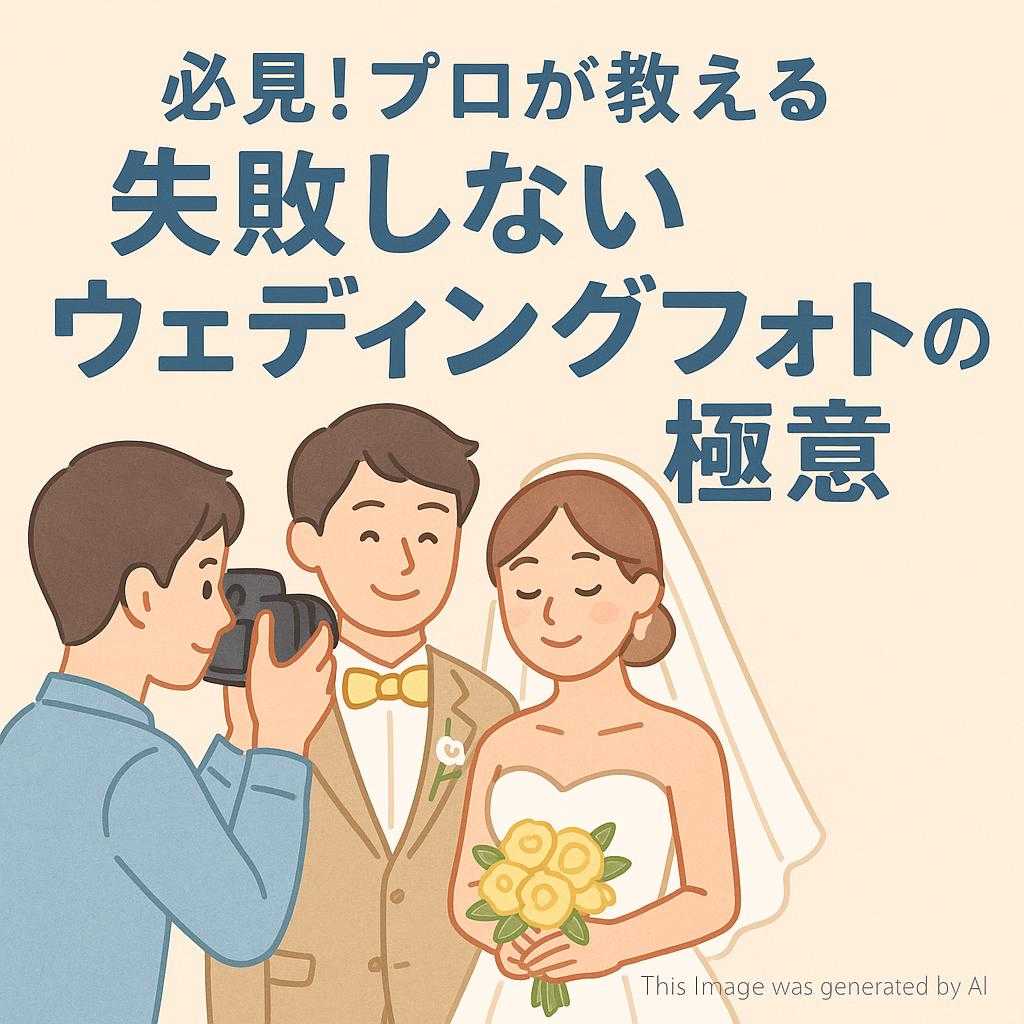 必見！プロが教える失敗しないウェディングフォトの極意