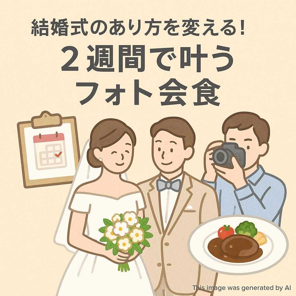 結婚式のあり方を変える!2週間で叶うフォト会食