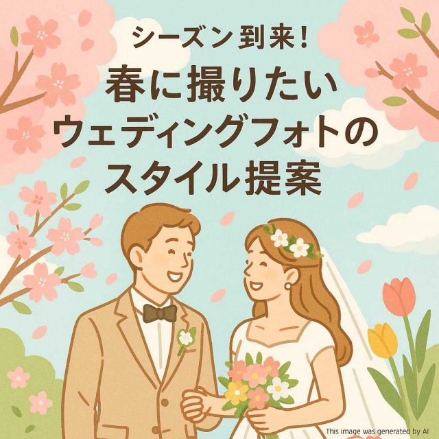 シーズン到来！春に撮りたいウェディングフォトのスタイル提案