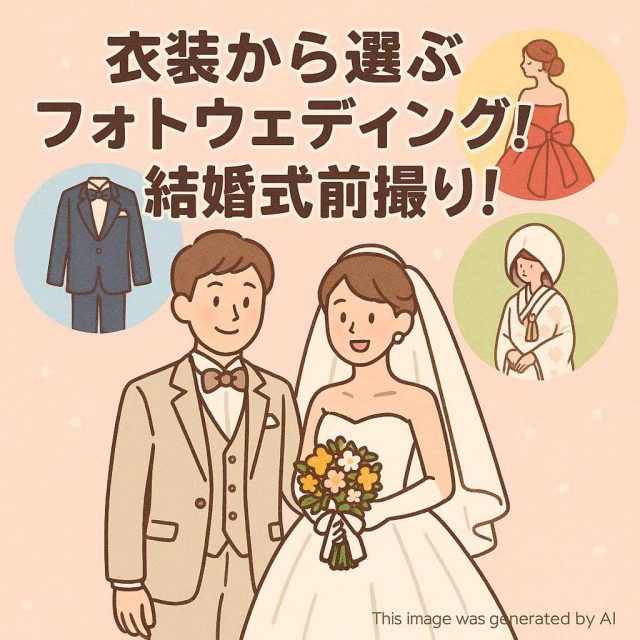 衣装から選ぶフォトウェディング！結婚式前撮り！