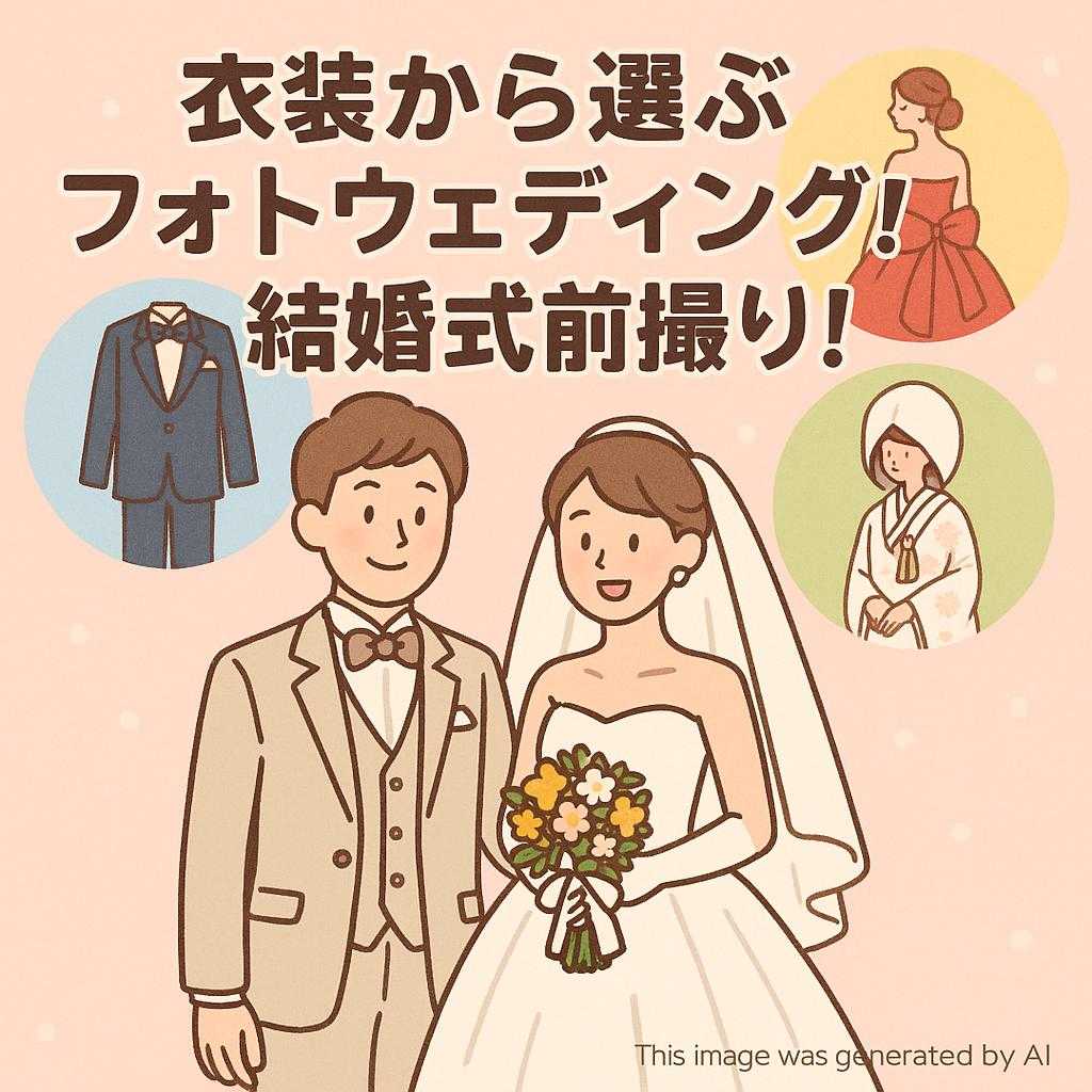 衣装から選ぶフォトウェディング！結婚式前撮り！