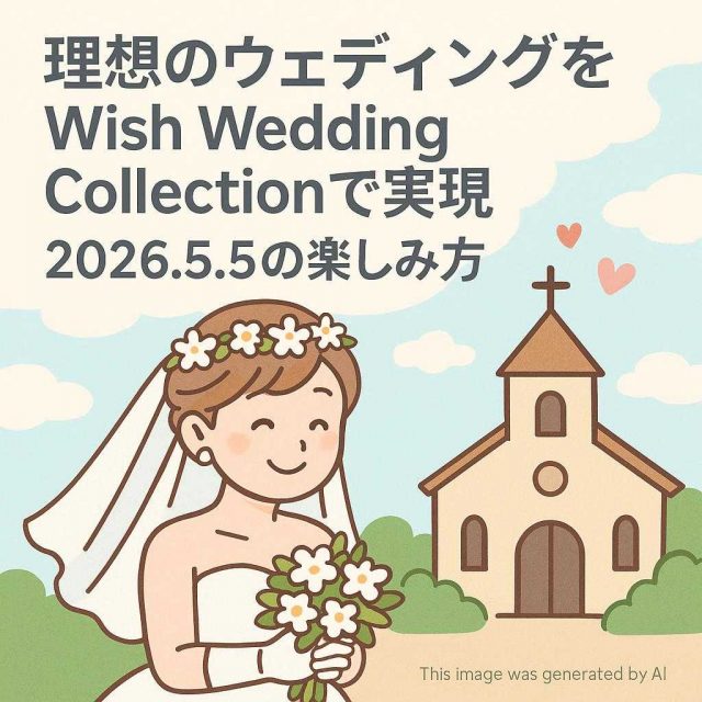 理想のウェディングをWish Wedding Collectionで実現　2026.5.5の楽しみ方