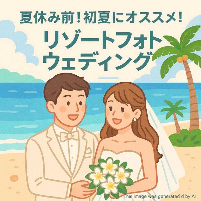 夏休み前！初夏にオススメ！リゾートフォトウェディング