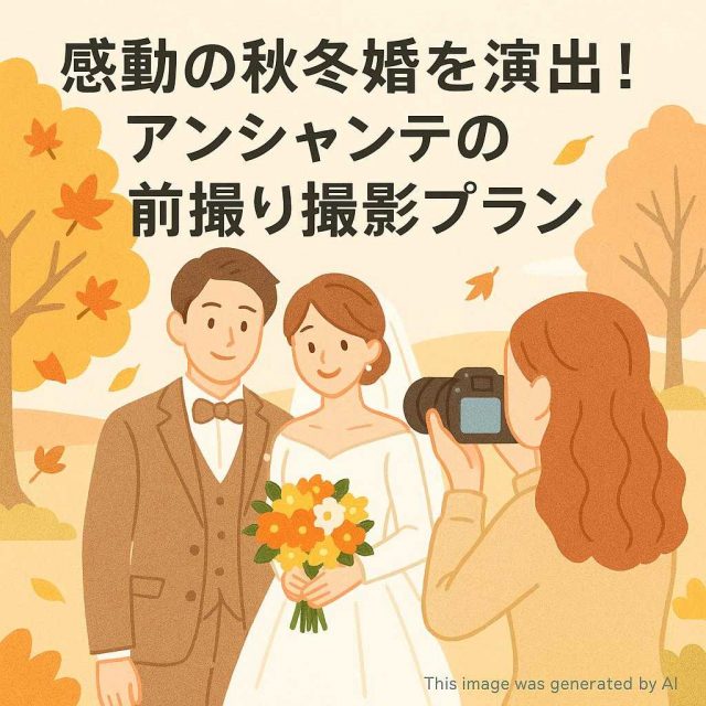 感動の秋冬婚を演出！アンシャンテの前撮り撮影プラン