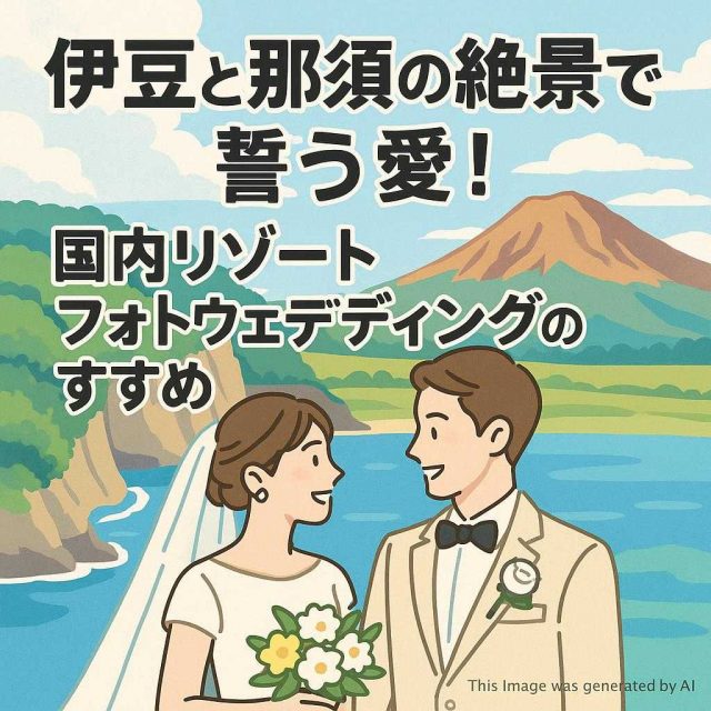 伊豆と那須の絶景で誓う愛！国内リゾートフォトウェディングのすすめ