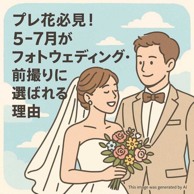 プレ花必見！5-7月がフォトウェディング・前撮りに選ばれる理由