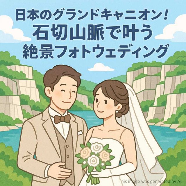 日本のグランドキャニオン！石切山脈で叶う絶景フォトウェディング