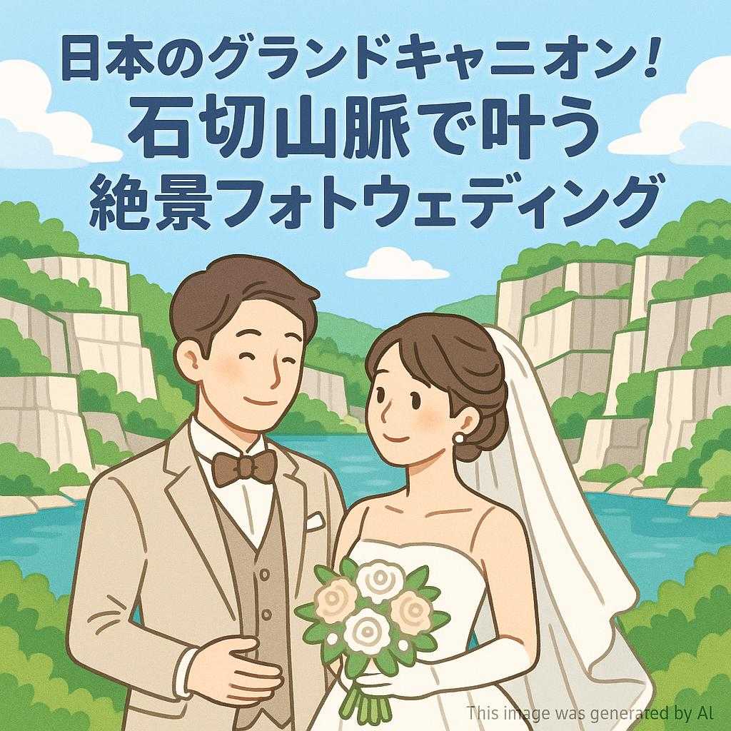 日本のグランドキャニオン！石切山脈で叶う絶景フォトウェディング