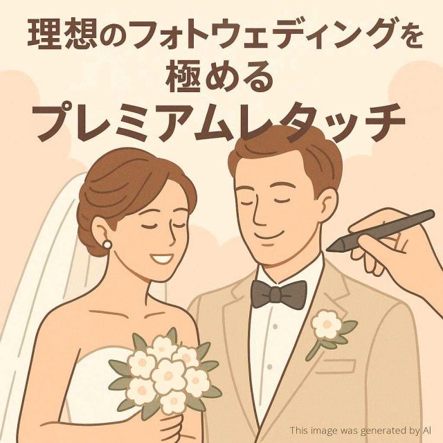 理想のフォトウェディングをを極めるプレミアムレタッチ
