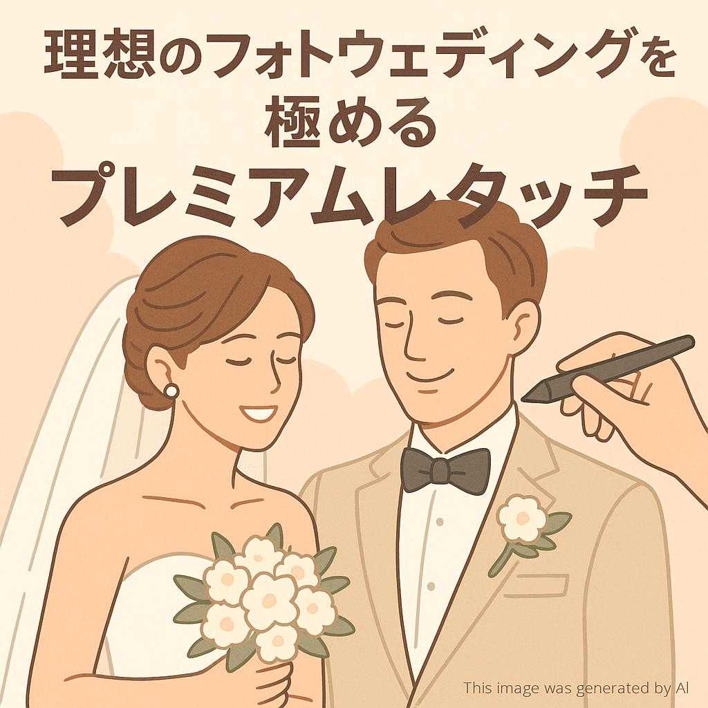 理想のフォトウェディングをを極めるプレミアムレタッチ