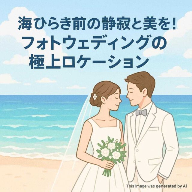 海ひらき前の静寂と美を！フォトウェディングの極上ロケーション
