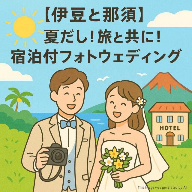 【伊豆と那須】夏だし！旅と共に！宿泊付フォトウェディング