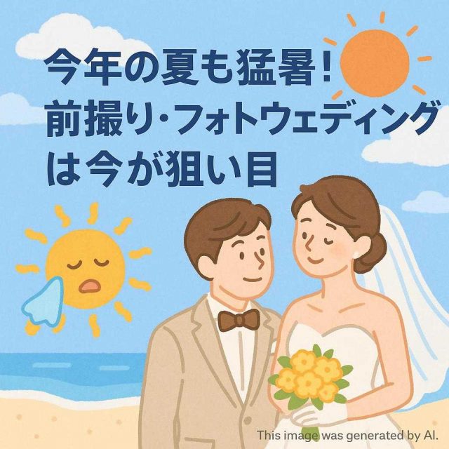今年の夏も猛暑！前撮り・フォトウェディングは今が狙い目