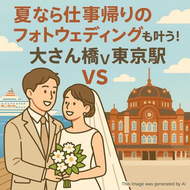 夏なら仕事帰りのフォトウェディングも叶う！大さん橋VS東京駅