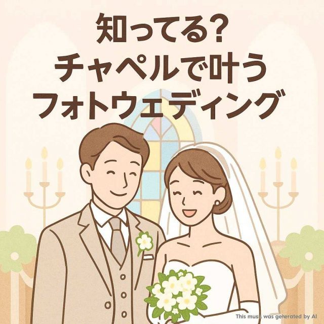 知ってる？チャペルで叶うフォトウェディング