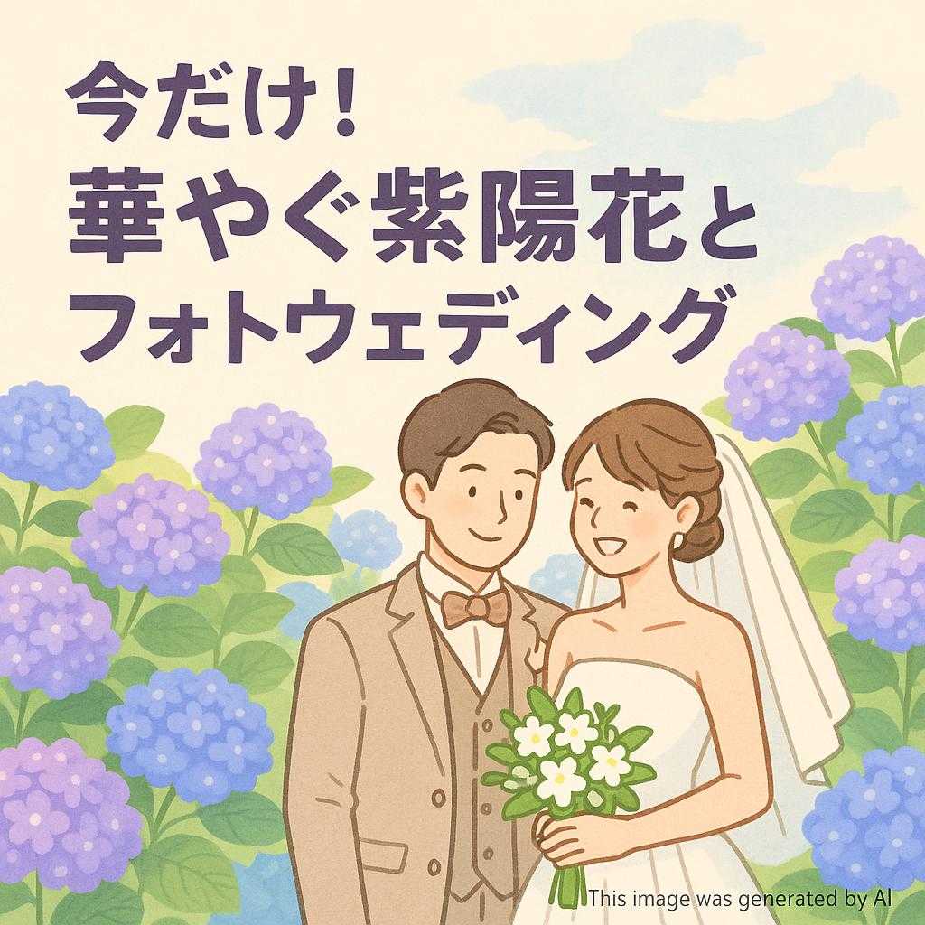 今だけ!華やぐ紫陽花とフォトウェディング