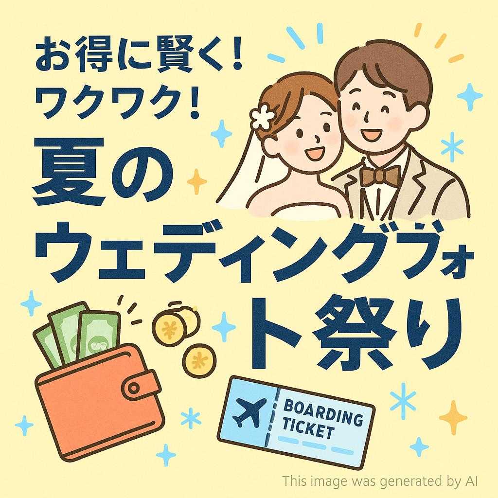 お得に賢く！ワクワク！夏のウェディングフォト祭り