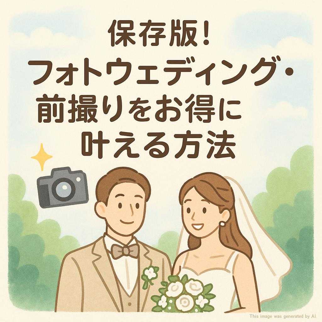 保存版！フォトウェディング･前撮りをお得に叶える方法