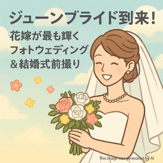 ジューンブライド到来！花嫁が最も輝くフォトウェディング＆結婚式前撮り