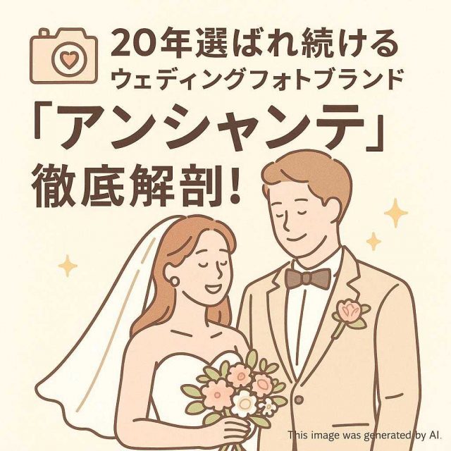20年選ばれ続けるウェディングフォトブランド「アンシャンテ」徹底解剖！
