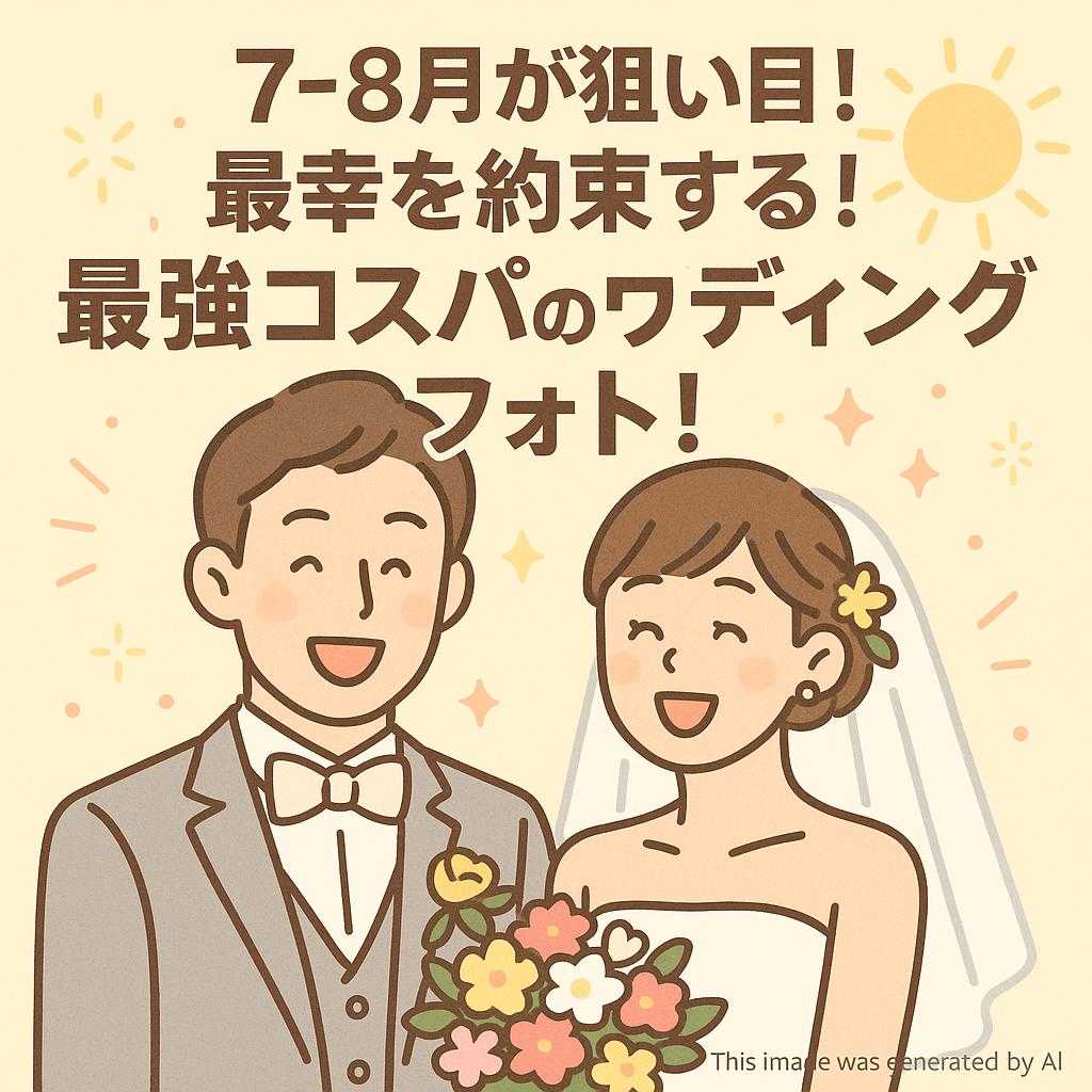 7-8月が狙い目！最幸を約束する！最強コスパのウェディングフォト！