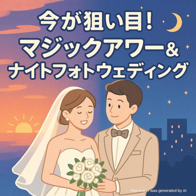 今が狙い目！マジックアワー＆ナイトフォトウェディング