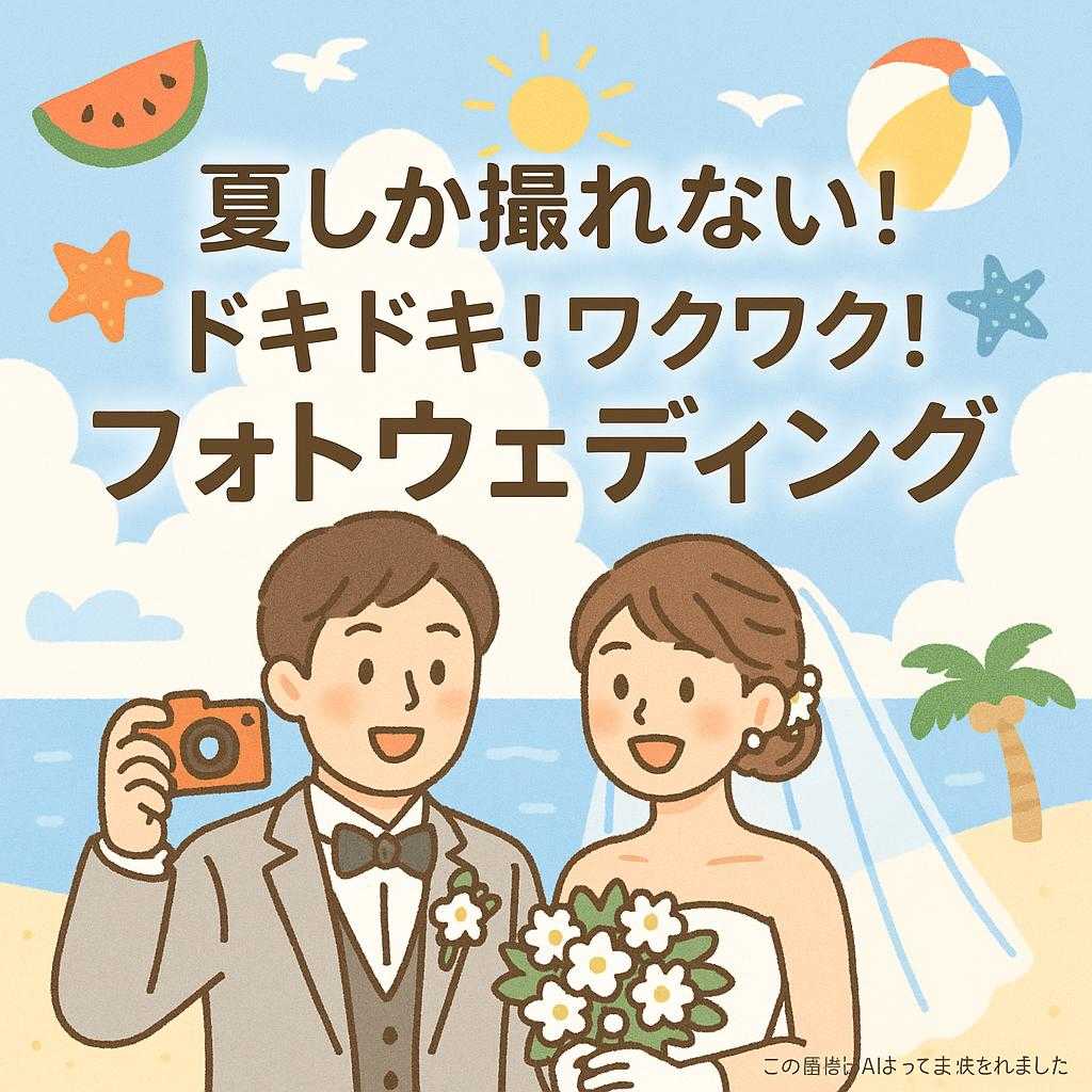夏しか撮れない！ドキドキ！ワクワク！フォトウェディング