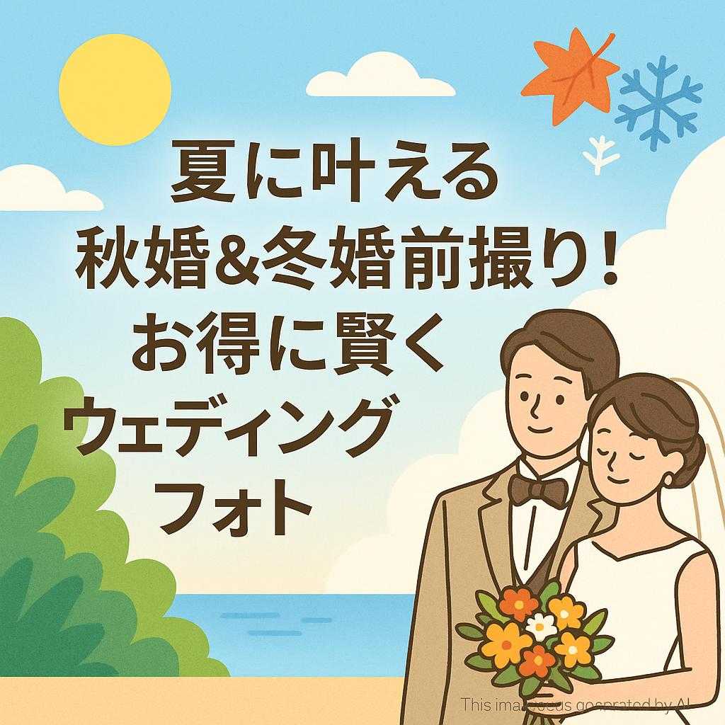 夏に叶える秋婚＆冬婚前撮り！お得に賢くウェディングフォト
